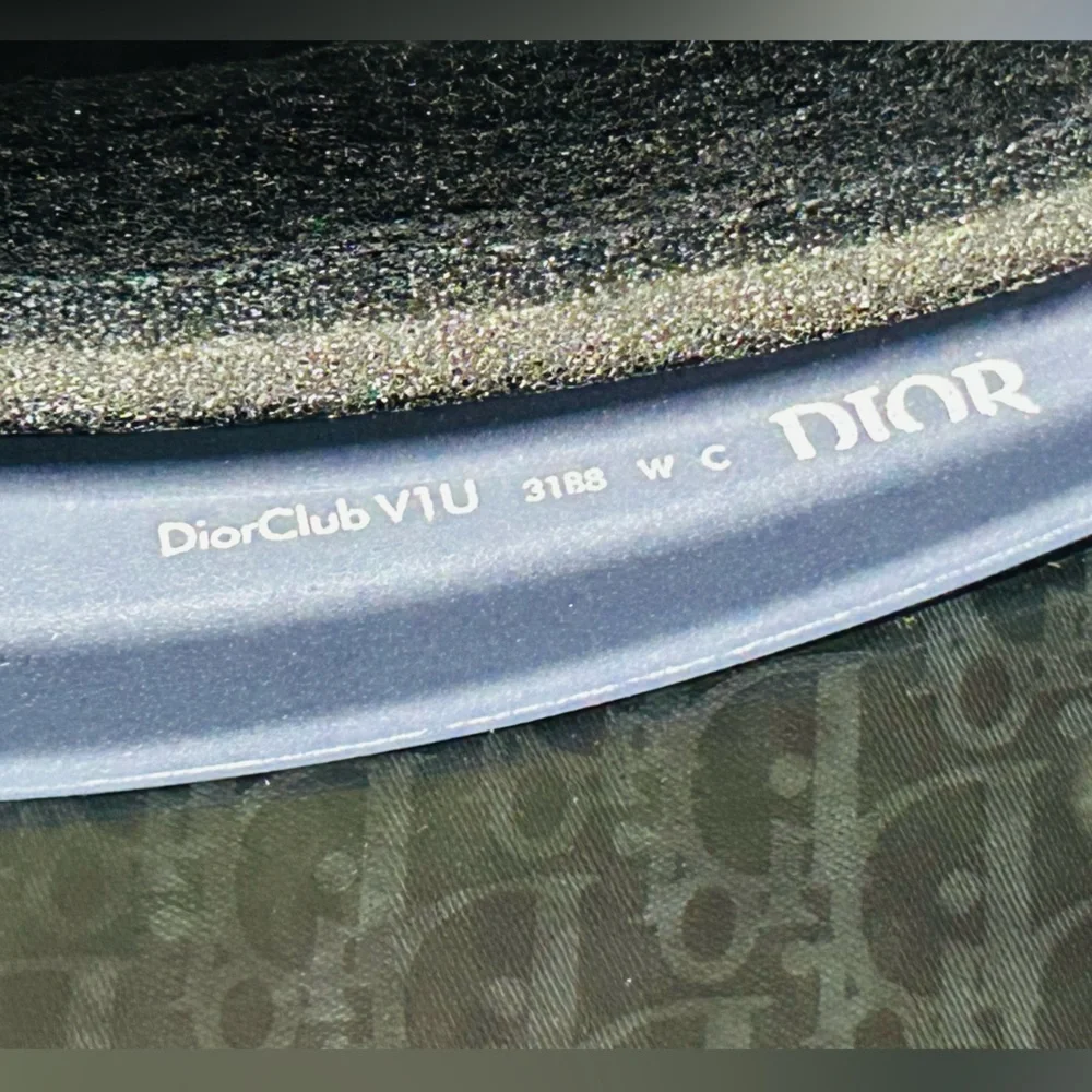 Dior Women’s Navy Blue Christian Dior Visor with White Logo Shield - Picture 5 of 6